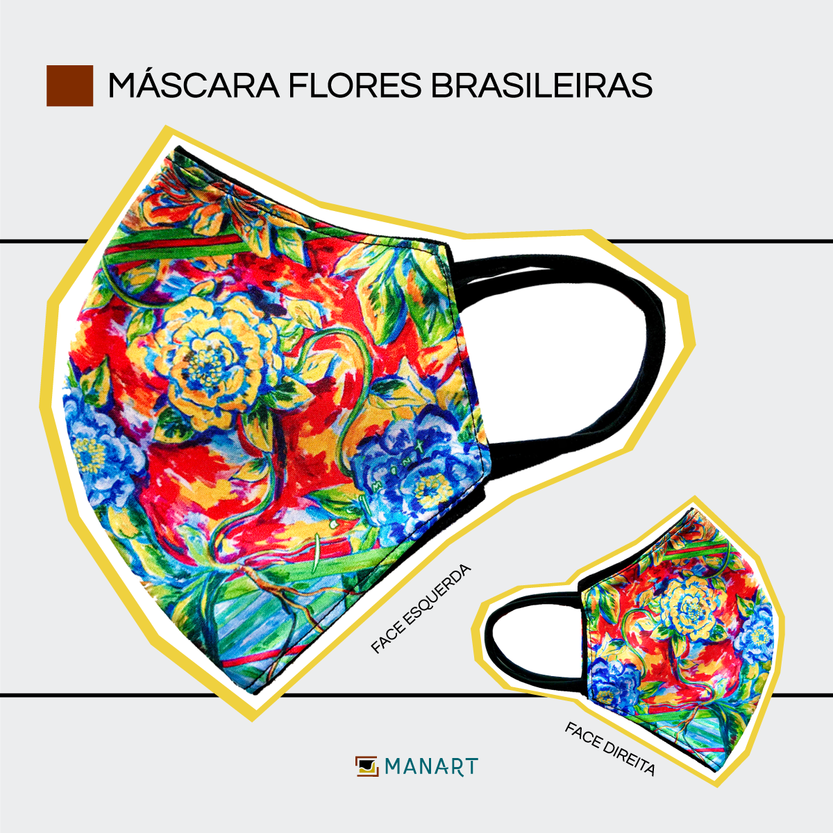Máscara Flores Brasileiras