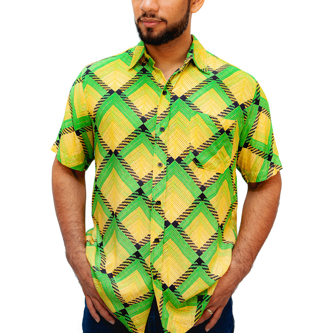 Palm tree button shirt 