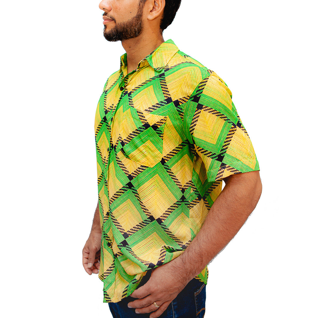 Palm tree button shirt 